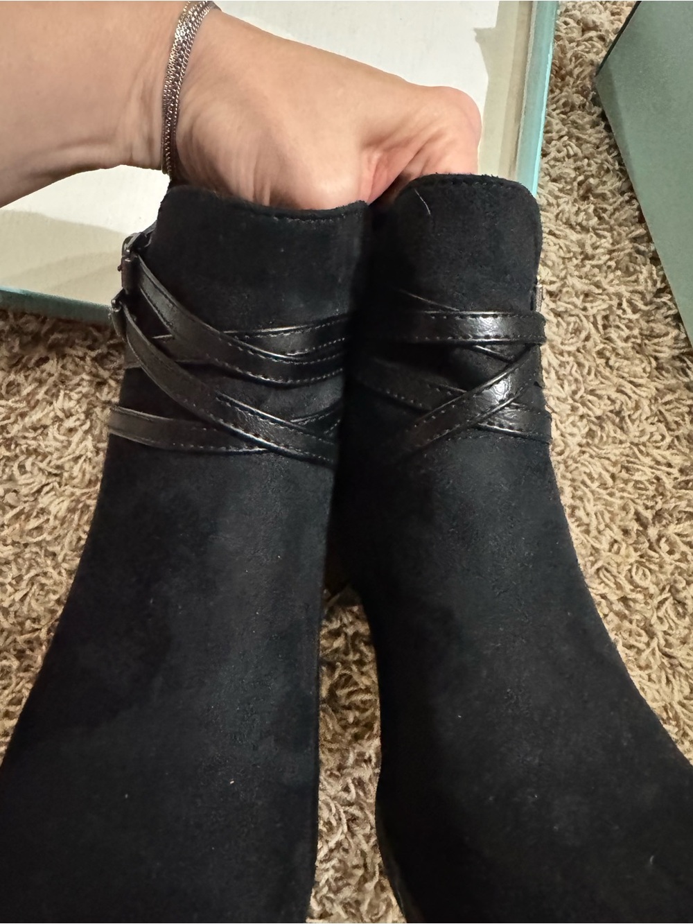 LifeStride Black Jezebel Strappy Ankle Booties WORN ONCE *Comfort Memory Foam - Picture 10 of 14